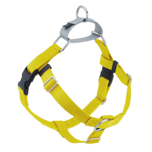 2 Hounds Design Yellow Freedom No-Pull Dog Harness 1" Large 28"-32" - Poudre Pet and Feed Supply
